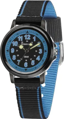 Produktbild von Jacques Farel KSB0453 Uhr Junge Kinderuhr Stoffband schwarz