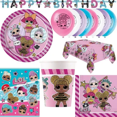 Produktbild von Partyset L.O.L. Surprise! Party Deko Set für 8 Kinder 50 tlg.