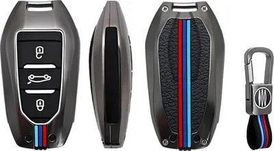 Image de Dutch Shield - Étui métallique pour clés de voiture Peugeot -  Étui de protection pour clés Cover B3 Gris, Noir