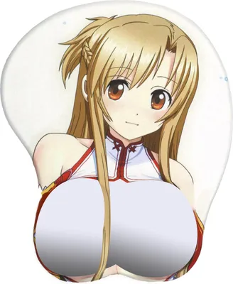Zdjęcie produktu dla Podkładka pod mysz Sword Art Online 3D | Ergonomiczna podpórka pod nadgarstki | Motyw piersi Asuny B