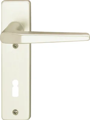 Produktbild von Alpertec PZ-Kurzschildgarnitur Florence Aluminium F2 gold eckig