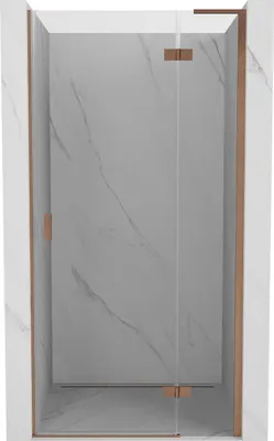 Produktbild von Mexen Mist-H L Duschdrehtür rechts 110 cm, transparent, gebürstetes Kupfer - 8A5L-110-000-65-00-P