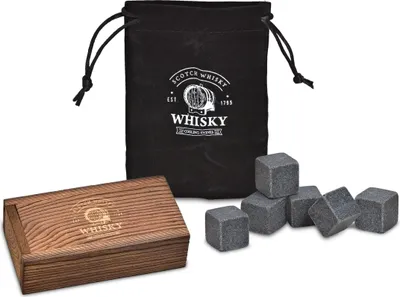 Produktbild von 1.10 Whisky Steine Set aus Basalt - 6 Stück - in edler Holzbox