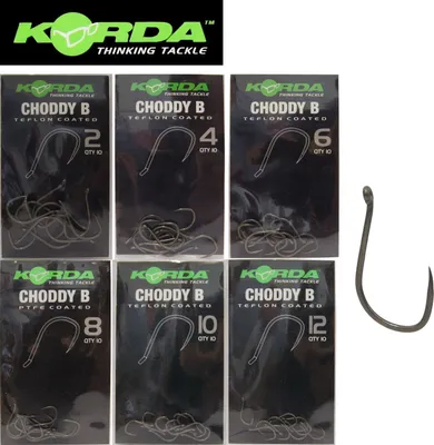 Produktbild von Korda Choddy Hook B Karpfenhaken (Ohne Widerhaken), Größe:12