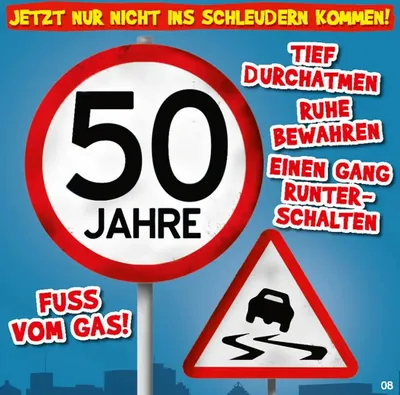 Produktbild von Geburtstagskarte mit Musik-50 Jetzt nur nicht ins Schleudern kommen