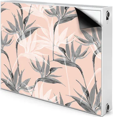 Produktbild von Magnet Heizkörperabdeckung Heizkörperverkleidung Verkleidung Abdeckung 100x60 cm  - Schwarz, Weiß, Blumen
