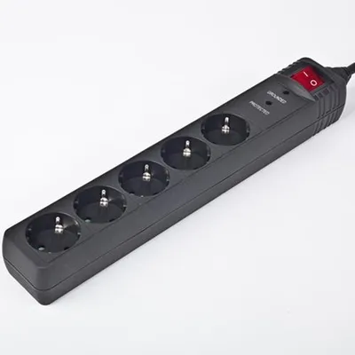 Produktbild von Gembird SPG5-C-5, 5 AC-Ausgänge, Typ F, 50 - 60 Hz, Schwarz, 1,5 m, 450 g