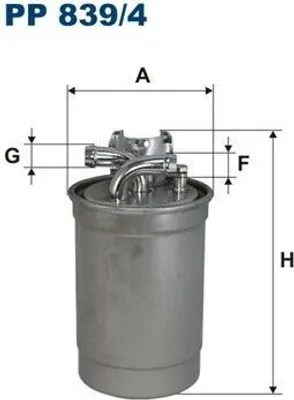 Obrázek produktu pro FILTRON PALIVOVÝ FILTR Řadový filtr PP 839/4