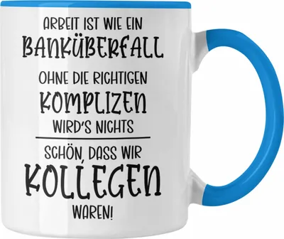 Produktbild von Trendation - Jobwechsel Tasse Geschenk Kollegen Kollegin Abschied Abschiedsgeschenk Neuer Job Kaffeetasse Geschenkidee (Blau)