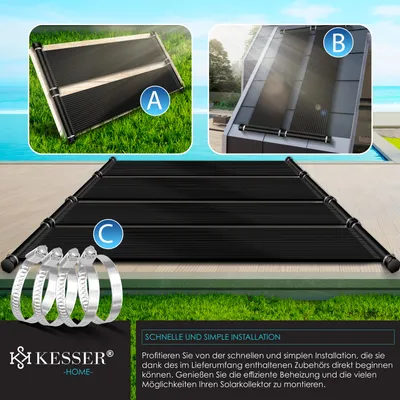 Produktbild von KESSER® Solarkollektor Poolheizung cm, Warmwasser Heizung Solarheizung für Pools l Beliebig erweiterbar l UV-beständiger Kunststoff