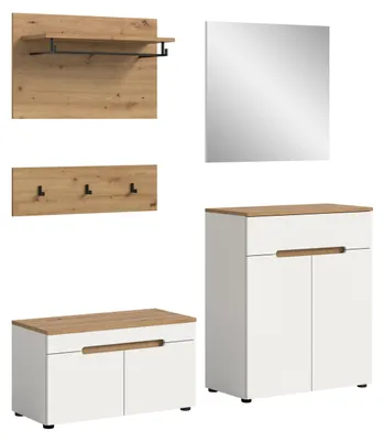Productafbeelding van xonox.home Garderobekombinatie Canu, wit/wit, 175 x 190 x 37 cm