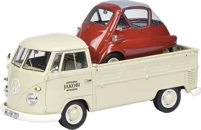 Produktbild von VOLKSWAGEN T1 Jakobi mit BMW Isetta, SCH8963, Maßstab1/32, SCHUCO