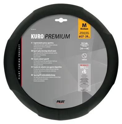 Produktbild von PILOT 33113 Kuro Lenkradbezug Ø37-39cm Schwarz Lenkradhülle