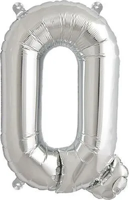 Produktbild von Silberner Party Folienballon 36 cm mit Schnellverschluss-Sicherheits-Rückschlagventil