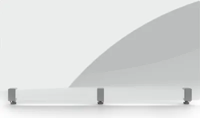 Produktbild von Magnetoplan Acryl-Hygienewand mit Klemmhaltern - 120x60cm - Transparent