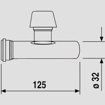 Produktbild von Eisenberg Verlängerungsrohr mit Muffe, Rohrbelüfter 32x125, 1 Stk.