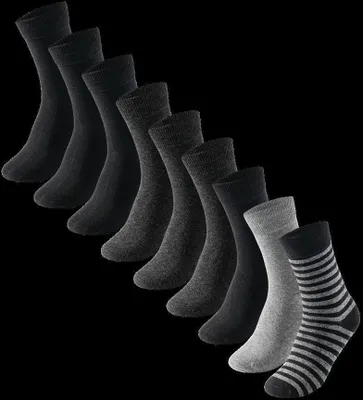 Produktbild von Schiesser Herren 9 Pack Herrensocken sortiert 1 Pack (Mehrfach) Gr. 403