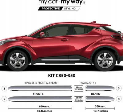 Image de Toyota C-HR CH-R - Habillages de portes latérales CHROME