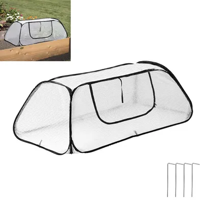 Produktbild von Pflanzenschutzhülle & Gewächshaus Zelt 115x50x45 cm, faltbar, mit Reißverschluss und stabile Drahtverstärkung