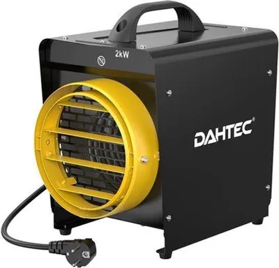 Obrázek produktu pro Elektrické topení, průmyslový ohřívač – výkon 2000 W – černá barva – montáž do podlahy – ventilátorový ohřívač – stavební sušič – topení do dílen