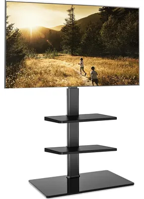 Obrázek produktu pro Stojací televizní stojan pro televizory o velikosti 32-60 palců, s možností otáčení o 70° a s 8 úrovněmi nastavení výšky