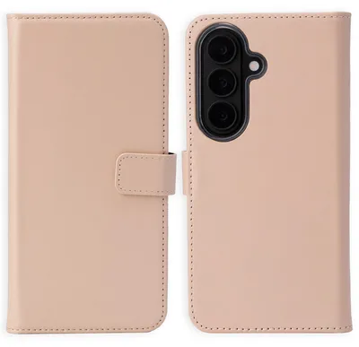 Imagen del producto de Funda de Cuero Auténtico tipo Libro para Samsung Galaxy S26 Plus - Dusty Pink