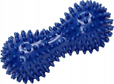 Zdjęcie produktu dla Vitolog Podwójna Piłeczka do Ćwiczeń Rehabilitacyjna Masażu Mięśni Duoball Rolka Sensomotoryczna Rąk Roller 15X6.8 cm Niebieski