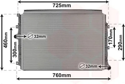 Produktbild von VAN WEZEL 58012704 Kühler Wasserkühler Motorkühler für VW TIGUAN (5N)