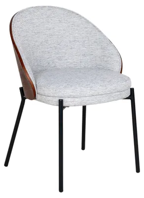 Produktbild von Canelas Esszimmerstuhl Hellgrau & Dunkelbraun 2er Set – Moderner Materialmix mit Komfort