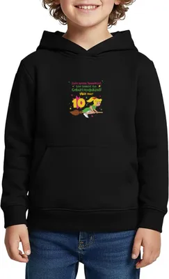 Produktbild von Spreadshirt Bibi Blocksberg Geburtstagsdesign 10 Jahre Kinder Premium Hoodie, 134/140 (8 Jahre), Schwarz