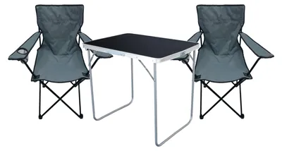 3-tlg Camping Set Gartenmöbel Campingtisch 2 Campingstuhl Klappstuhl