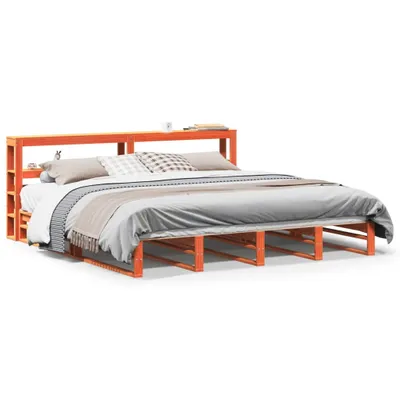 Immagine prodotto di Giroletto con Testiera Marrone Cera 180x200 cm Massello Pino