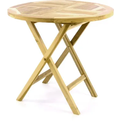 Produktbild von VCM Klapptisch | Balkontisch | Gartentisch klappbar | hochwertig Teak Holz | Ø 80cm