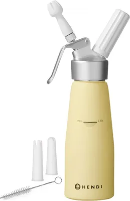 Productafbeelding van Sahnedispenser, 0,5 liter, pastelgeel, diameter 80 mm, hoogte 260 mm