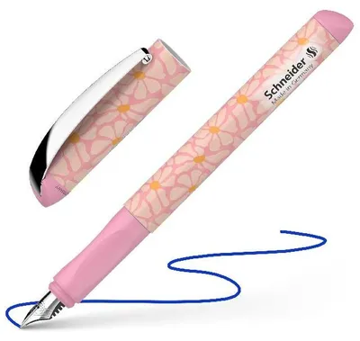 Image de Stylo à bille Schneider Glam 2024 fleurs/rose