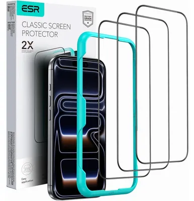 Produktbild von Displayschutzfolie für iPhone 17 Pro 3 Stück, 9H Härte, Vollbildschutz, HD klar, kratzfest