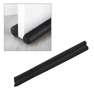Produktbild von VOSSBACH Mikrofaser Tür Zugluftstopper Schwarz mit Doppeldichtung Türdichtung Türisolierung Dichtung Isolierung Windstopper