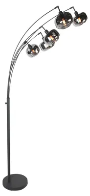 Produktbild von Mexlite - stehlampe - Tenebris - schwarz - glas metall - buntglaslampe - E14 - 4214ZW