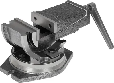 Zdjęcie produktu dla Wiertarko-ścisko – stołowe ścisko – siła zacisku 19 kN – maksymalny zakres szczęk 80 mm – żeliwo – obrotowa podstawa o 360° – kolor srebrny