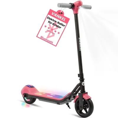 Produktbild von Elektro-Kinderroller ab 6 Jahre, 6,5'' E-Scooter für Kinder, max.10km, Bluetooth-Funktion 14km/h, Cityroller kinder, Bunte Leuchten, LED Display