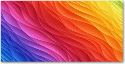 Produktbild von Tulup® Glas-Bild - 100x50 -Wandkunst - Wandbild hinter gehärtetem Sicherheitsglas  - Kunst: modern & klassisch - Bunte Wellen - Mehrfarbig