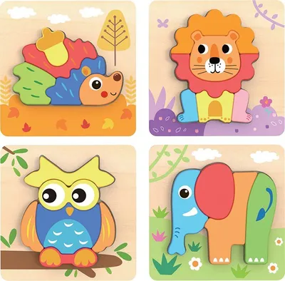 Immagine prodotto di BABU - Puzzle di animali 4in1