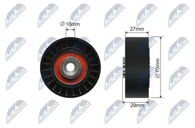 Produktbild von NTY RNK-PE-005 Spannrolle Keilrippenriemen 70mm passend für PEUGEOT 206 Schrägheck (2A/C) 206 SW (2E/K) 4007 (VU, VV) für CITROËN XSARA PICASSO (N68)