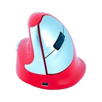 Produktbild von R-Go Tools R-Go HE Sport, Ergonomische Maus, Mittel (Handlänge 165-185mm), linkshändig, Bluetooth, Rot, Linkshändig, Bluetooth, 2400 DPI, Rot