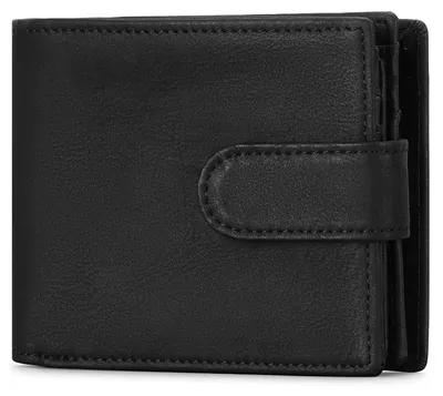Produktbild von Leder-Geldbörse mit RFID-Schutz und Reißverschluss