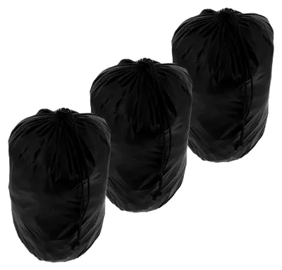 Produktbild von 3er Set Kompressionsbeutel aus Nylon mit Kordelzug für die Aufbewahrung von Daunenjacken, Reisekleidung und Outdoor-Bekleidung