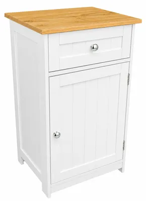 Produktbild von BEGRYF Badschrank 42 x 34 x 76 cm Badezimmerschrank mit Schublade und Tür Weiß Eiche