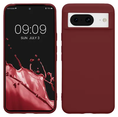 Produktbild von kwmobile Handyhülle für Google Pixel 8 Hülle - TPU Case - Kabelloses Laden - Schutzhülle Cover in Bordeaux Violett