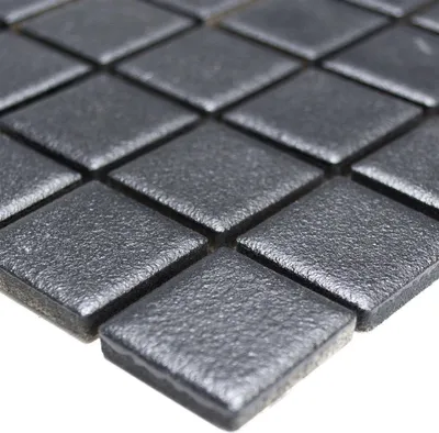 Produktbild von Keramik Mosaikfliesen Pilamaya Schwarz Rutschhemmung R10 Q25