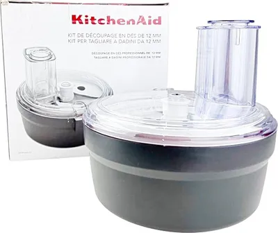 Produktbild von KitchenAid 5KFP13DC12, Schneidedisk, Grau, Transparent, Kunststoff, Edelstahl, Kunststoff, 5KFP1335/1325 5KFP13DC12, 12 mm